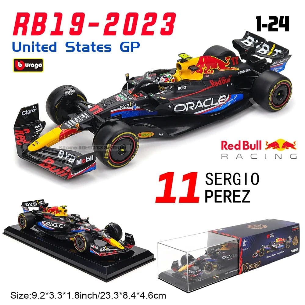 image-Bburago 1:24 Red Bull F1 Model Car - High Quality Diecast Collectible