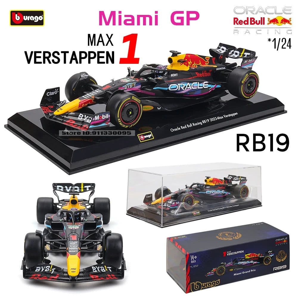 image-Bburago 1:24 Red Bull F1 Model Car - High Quality Diecast Collectible