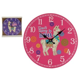 image-Wall Clock Gift Decor Llama