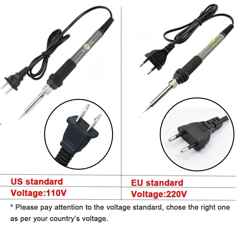 image-60W Adjustable Temperature Electric Soldering Iron EU 220V / ☆US Plug is110V☆ Welding Iron DIY for Repairing