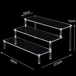 image-Acrylic Display stand for Amiibo Funko POP Figures,Cupcake Cosmetic Nail Polish Clay Figurine Jewelry for Display Stand Riser