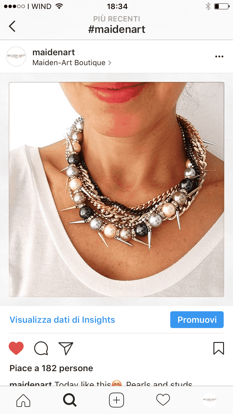image-Multi strand necklace with big colorful pearls, Swarovski crystals,