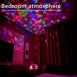 image-LED Starry Sky Night Lights USB Rotating Projector Lamp Magic Ball Moon Star Christmas Lights Home Room Atmosphere Decorations