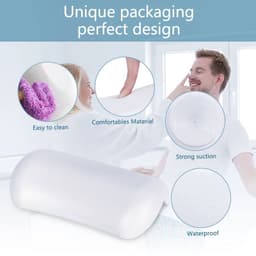 image-SPA Bath Pillow Non-slip Bathtub Headrest Soft Waterproof Bath Pillows with Suction Cups Easy To Clean Bathroom Accessories