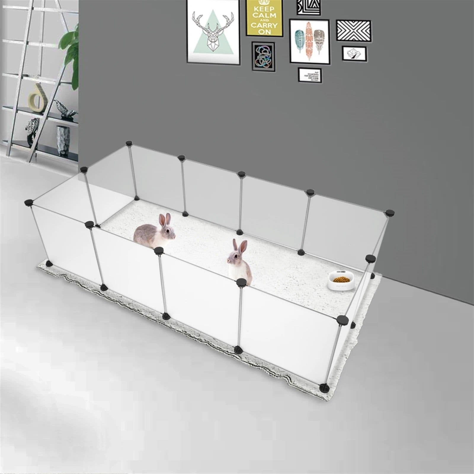 image-Pet Playpen, Portable Large Plastic Yard Fence Small Animals, Puppy Kennel Crate Fence Tent