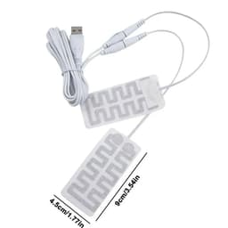 image-1 Pair 1pc Thermal Electric USB Gloves Heater Heated Gloves Carbon Fiber Cloth Skis Mittens Women's Winter Heating Film Pad