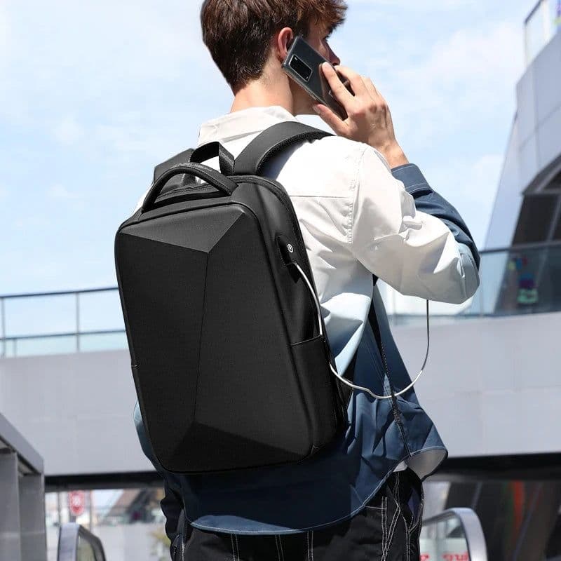 image-Fenruien Brand Laptop Backpack Anti-theft Waterproof School Backpacks USB Charging Men Business Travel Bag Backpack New Design