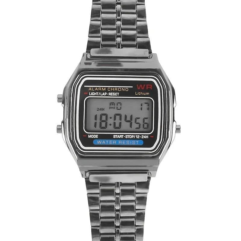 image-F91W Non-Waterproof Steel Band Watch For Women, Men, Business Clock, Multi-Functional LED Digital Sports Watch, Electronic Clock
