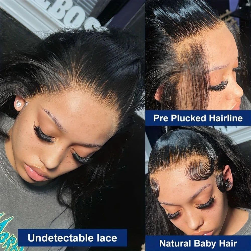 image-Body Wave 13x6 Hd Lace Frontal Wig For Women 13x4 Wavy Lace Front Human Hair Wig 40 Inch Brazilian Remy Human Hair Wigs