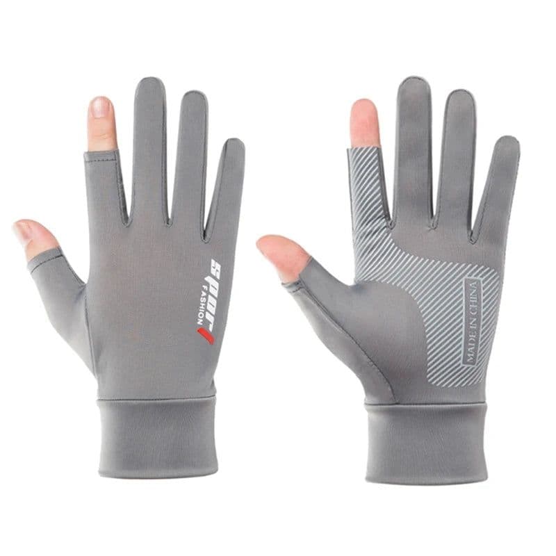 image-Ice Silk Non-Slip Motorcycle Racing Gloves Breathable Outdoor Sports Riding Touch Screen Gloves Thin Anti-UV Protective Gear