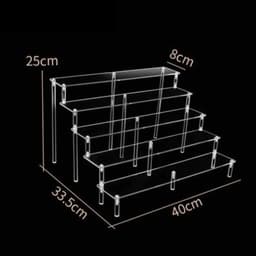 image-Acrylic Display stand for Amiibo Funko POP Figures,Cupcake Cosmetic Nail Polish Clay Figurine Jewelry for Display Stand Riser