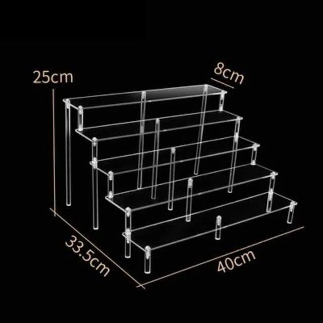 image-Acrylic Display stand for Amiibo Funko POP Figures,Cupcake Cosmetic Nail Polish Clay Figurine Jewelry for Display Stand Riser