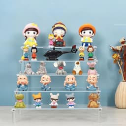 image-Acrylic Display stand for Amiibo Funko POP Figures,Cupcake Cosmetic Nail Polish Clay Figurine Jewelry for Display Stand Riser