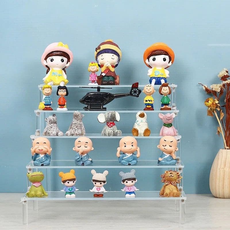 image-Acrylic Display stand for Amiibo Funko POP Figures,Cupcake Cosmetic Nail Polish Clay Figurine Jewelry for Display Stand Riser