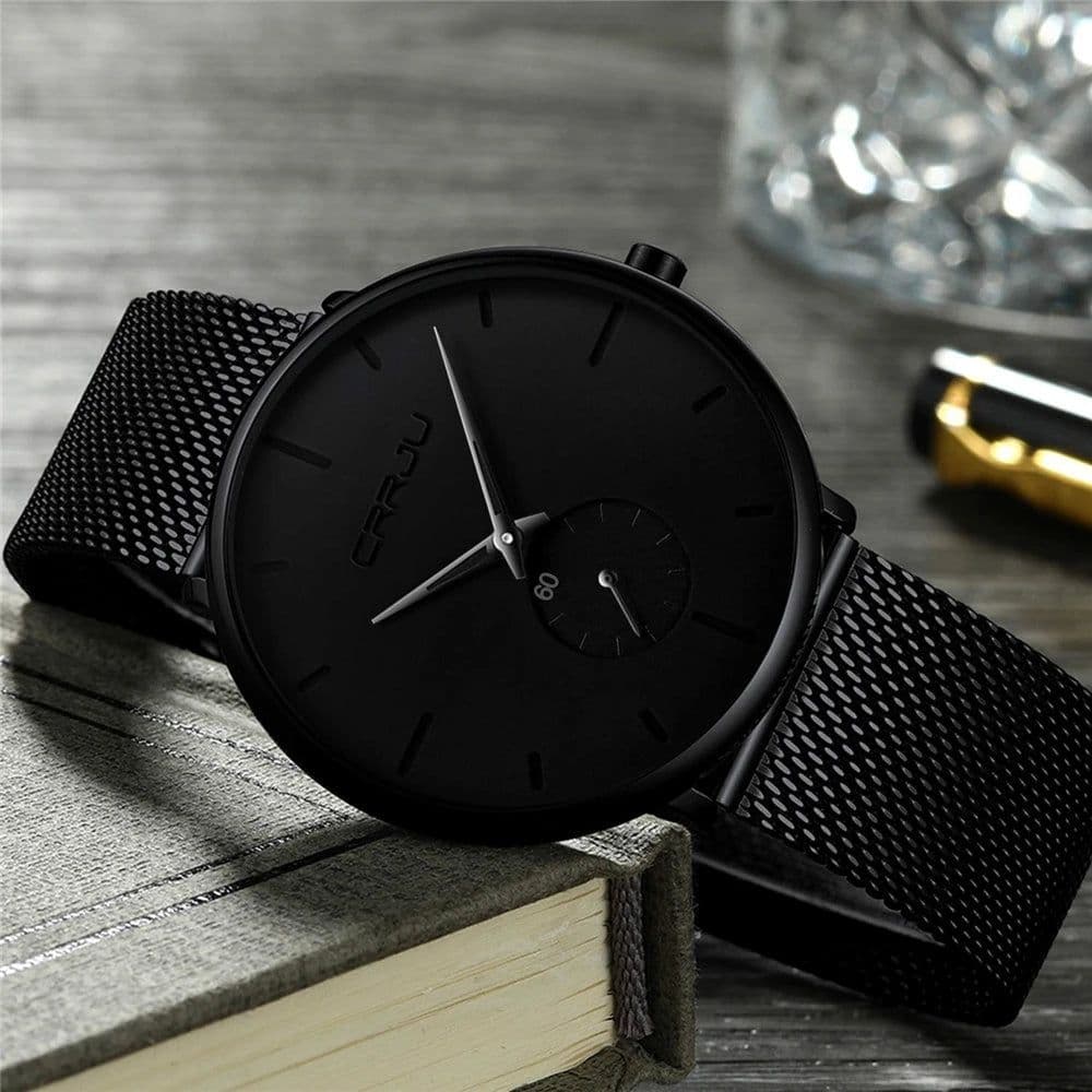 image-CRRJU Sports Mens slim Watches Top Brand Luxury Waterproof Sport Watch Men Ultra Thin Dial Quartz Watch Casual Relogio Masculino