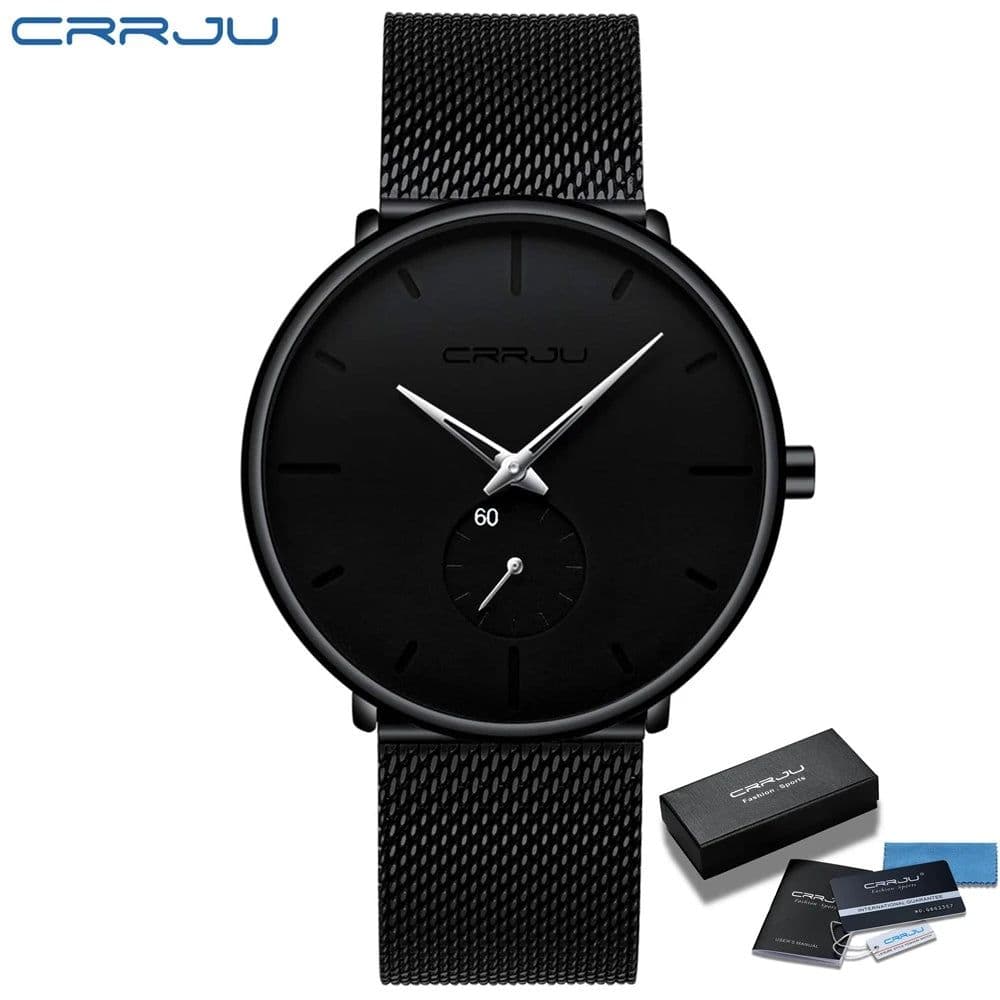 image-CRRJU Sports Mens slim Watches Top Brand Luxury Waterproof Sport Watch Men Ultra Thin Dial Quartz Watch Casual Relogio Masculino