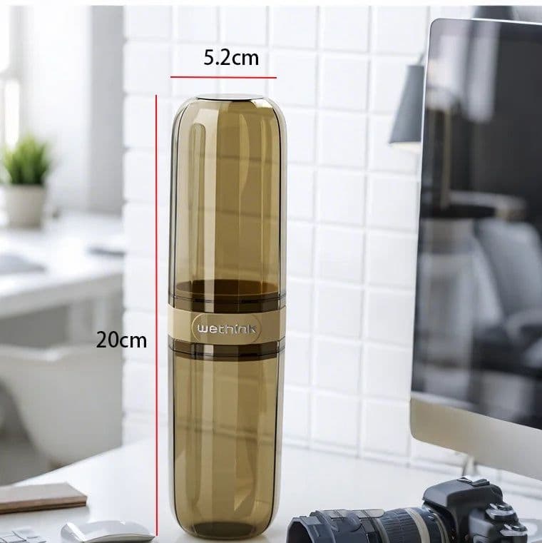 image-Portable Toothpaste Toothbrush Protect Holder Case Travel Camping Storage Box Protect Toothbrush Toothpaste from Dirt and Damage