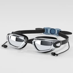 image-Swimming Goggles Swimming Ear Plugs Professional Waterproof Glasses HD Anti-Fog UV Silicone Adjustable Glasses Men Clear Goggles