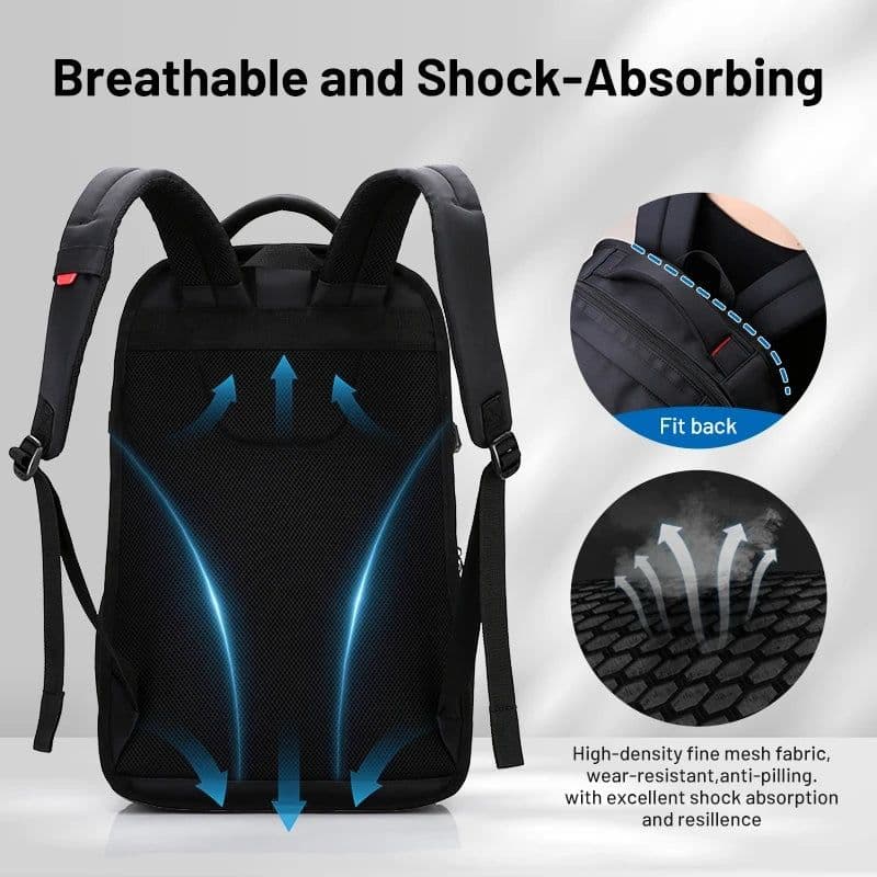 image-OIWAS Travel Multifunction Backpack Fashion Zipper Open Bag Men's Backpack Laptop High Quality Male Women Business Classic Bags