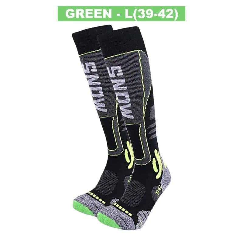 image-High Quality Merino Wool Knee High Long Ski Socks Men Women Winter Outdoor Thermal Hiking Snowboard Thicken Warm Sports Socks