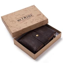 image-KAVIS 100% Genuine Leather Rfid Wallet Men Crazy Horse Wallets Coin Purse Short Male Money Bag Quality Designer Mini Walet Small