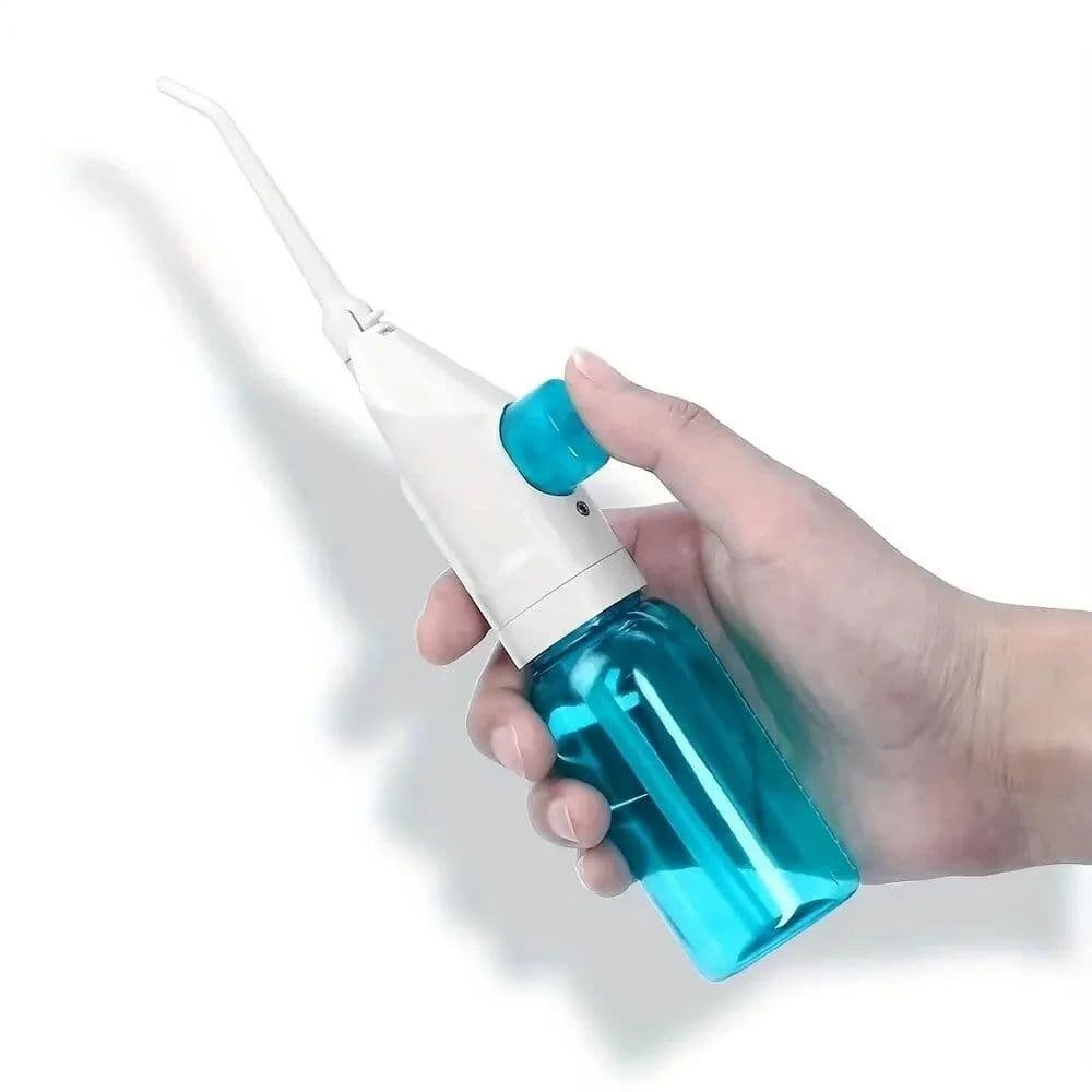 image-Household High Pressure Oral Irrigator Portable Teeth Clean Water Dental Floss Manual High Pressure Water Toothpick