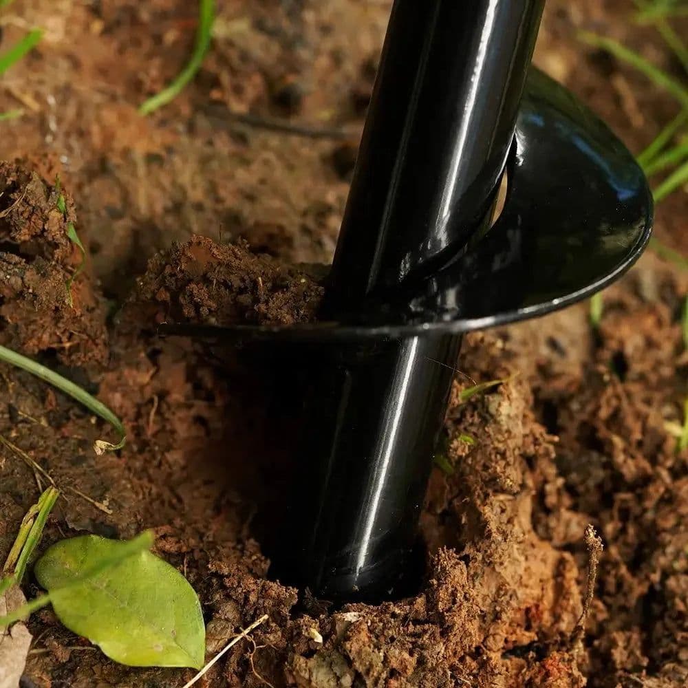 image-DIY Carbon Steel Planter Garden Auger Spiral Drill Bit Flower Planting Hole Digger Drill Bit Yard Gardening Bedding Planting