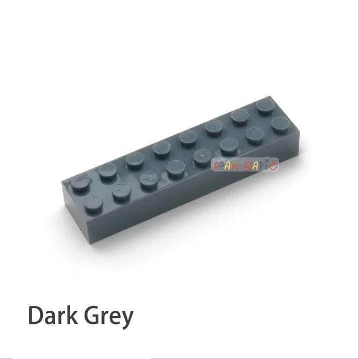 image-20pcs DIY Building Blocks Thick 2x8 Dots Educational Creative Toys for Children Figures Plastic Bricks Size Compatible With 3007