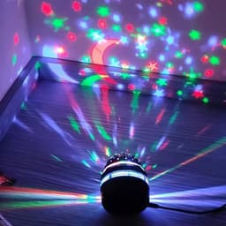 image-LED Starry Sky Night Lights USB Rotating Projector Lamp Magic Ball Moon Star Christmas Lights Home Room Atmosphere Decorations