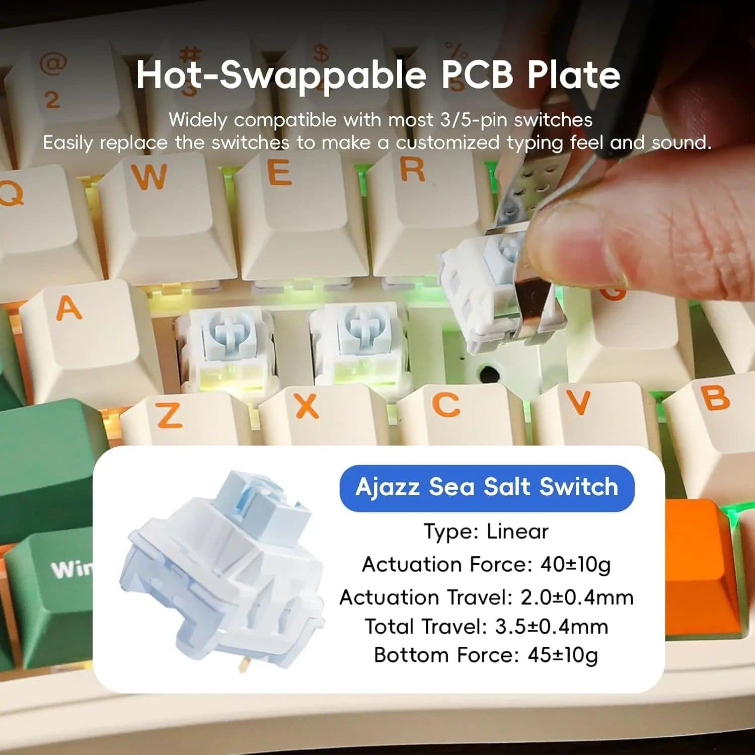 image-MAMBASNAKE x Ajazz AKS068 Pro 68 Keys Alice-Layout VIA Programmable Gasket Mechanical Keyboard