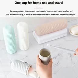 image-Portable Toothpaste Toothbrush Protect Holder Case Travel Camping Storage Box Protect Toothbrush Toothpaste from Dirt and Damage