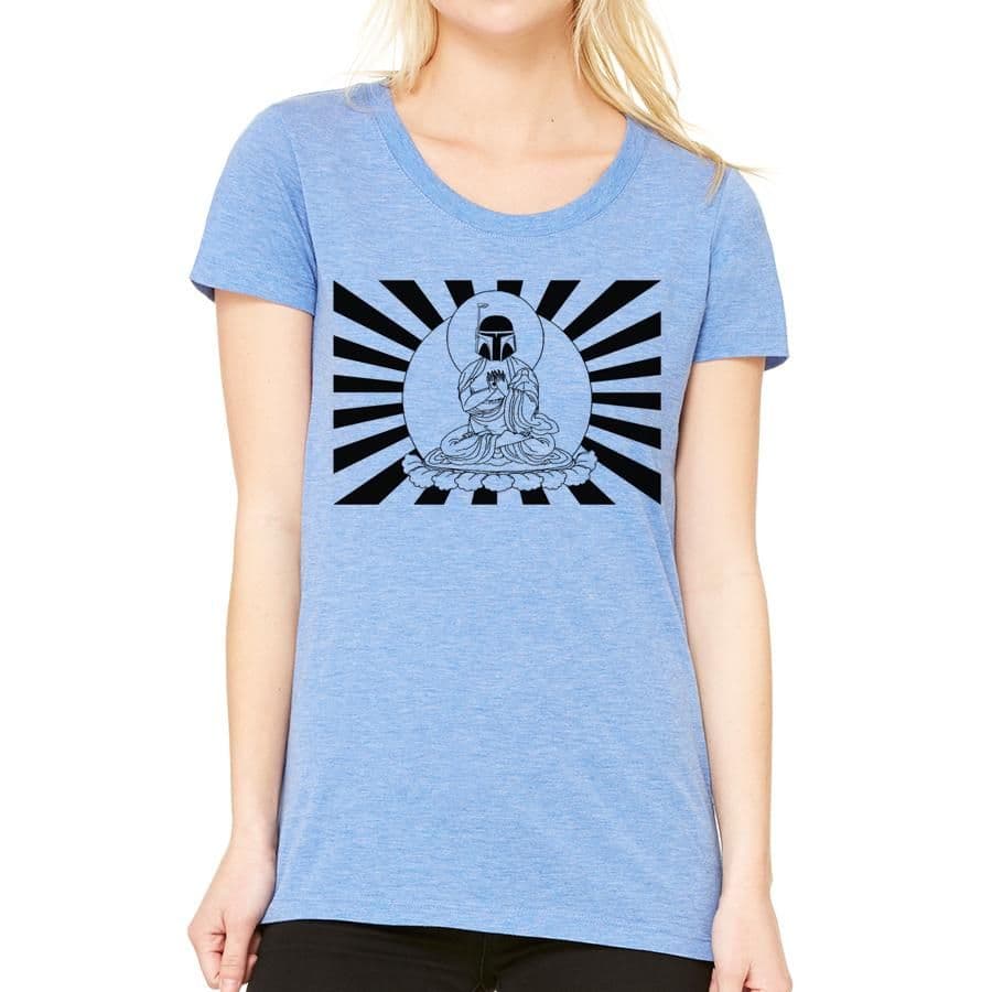 image-Boba Fett Buddha T-Shirt - Eco Friendly Print, Women's Small