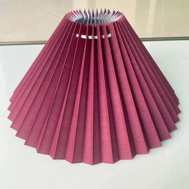 image-Pleated KD table lamp lampshade E27 Korea ins wall lamp lampshade modern minimalist DIY Nordic washable lampshade