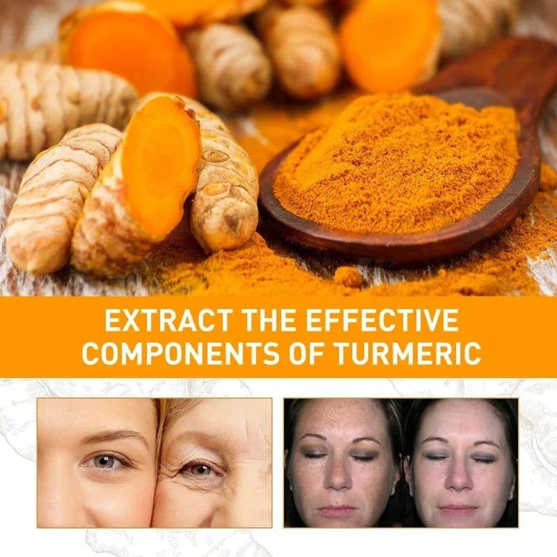 image-Remove Dark Spots Turmeric Essential Oil Anti Wrinkle Face Serum Therapeutic Acne Shrink Pores Whitening Moisturizing Skin Care