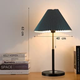 image-Pleated KD table lamp lampshade E27 Korea ins wall lamp lampshade modern minimalist DIY Nordic washable lampshade
