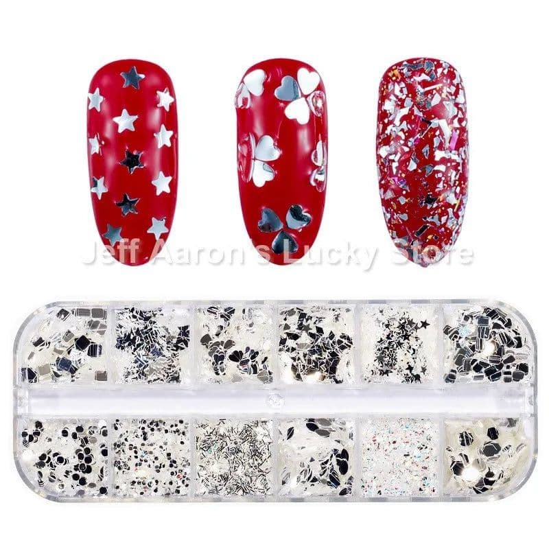 image-12 Colors Nails Abalone Shell Fragments Texture Natural Sea Shell 3d Glitter Nail Art Decoration Powder Sequins Beauty Tools
