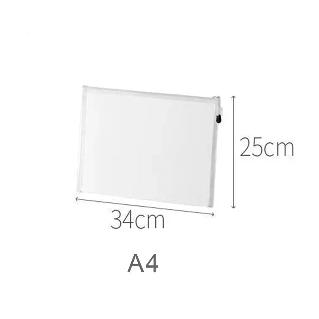 image-A4/A5/A6 Mesh Zipper Pouch Document Bag Waterproof Zip File Folders School Office Supplies Cosmetic Makeup Bags