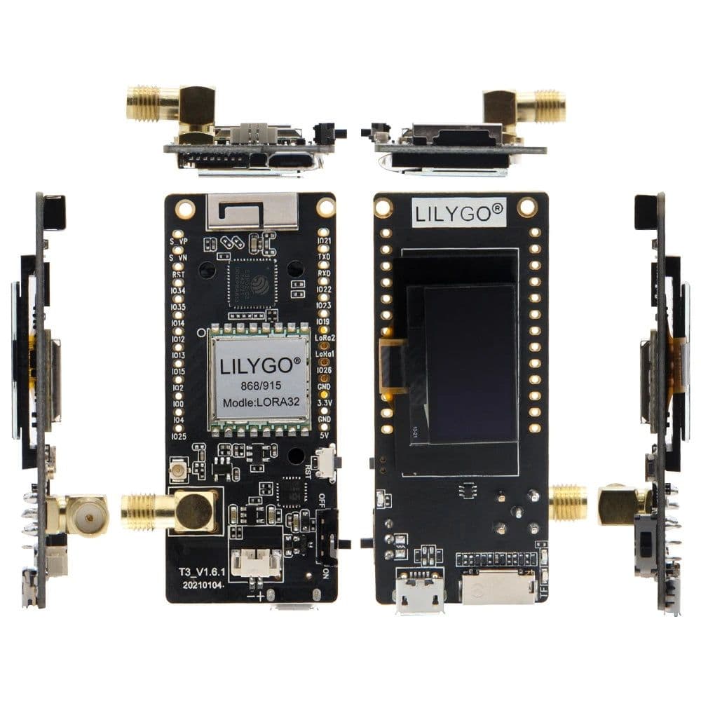 image-LILYGO® TTGO LoRa32 V2.1_1.6 Version 433/868/915Mhz ESP32 LoRa OLED 0.96 Inch SD Card Bluetooth WIFI Wireless Module ESP-32 SMA