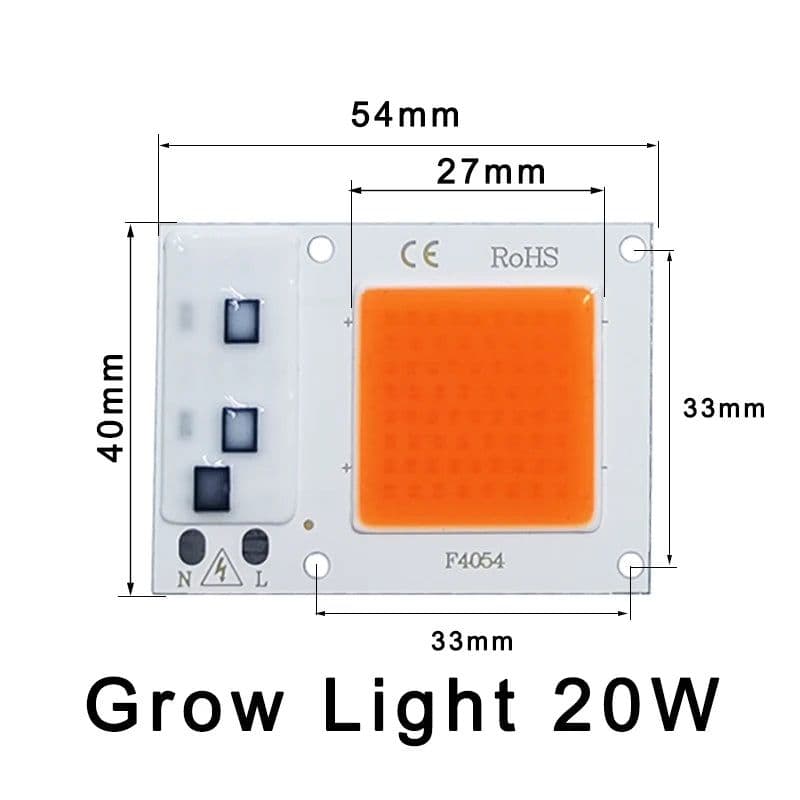 image-LED Grow COB Light Chip Full Spectrum AC 220V 10W 20W 30W 50W No need driver For Growth Flower Seedling Grow Plant Lighting