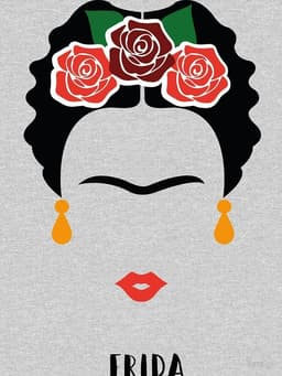 image-Frida Khalo Face WOMEN HOODIE GRAY