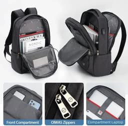 image-OIWAS 17 Inch Laptop Backpack With USB Charging Men's Backpacks Large Capacity Business Daypack Bookbag For Women Teenage Travel