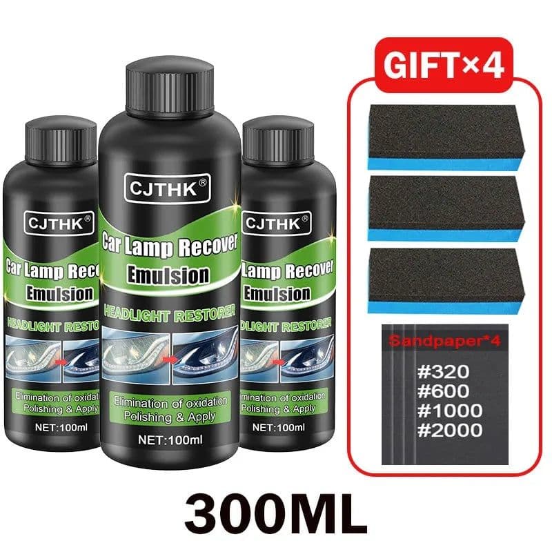 image-Car Headlight Restoration Polishing Kits Headlamp Scratch Remover Repair Cleaning Paste Remove Oxidation Headlight Polish Liquid