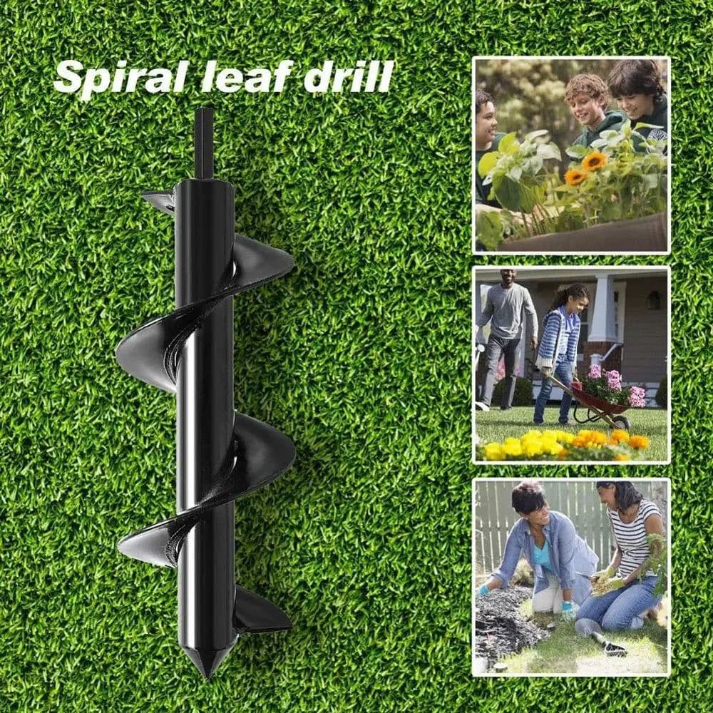 image-DIY Carbon Steel Planter Garden Auger Spiral Drill Bit Flower Planting Hole Digger Drill Bit Yard Gardening Bedding Planting