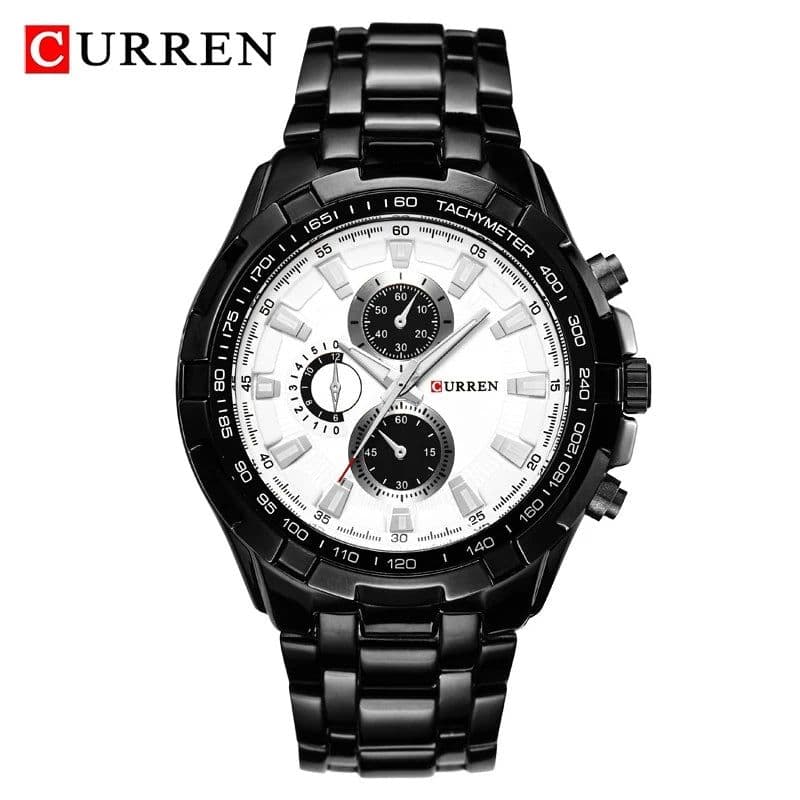 image-CURREN 8023 Quartz Watch Men Waterproof Sport Military Watches Mens Business Stainless Steel Wristwatch Male Clock reloj hombre