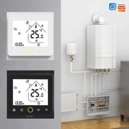 image-MOES WiFi Water/Electric Floor Heating Thermostat Gas Boiler Temperature Controller Smart Alexa tuya Google Voice zigbee Control