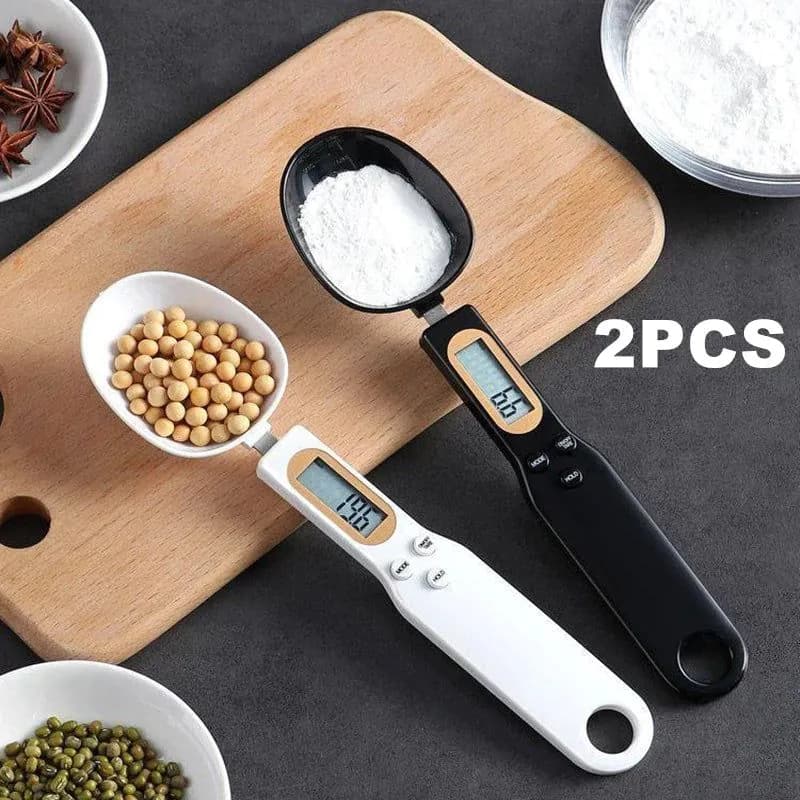 image-Mini Spoon Scale Digital Kitchen Scale Electronic LCD Food Scale 0.1-500g Cooking Flour Milk Coffee Powder Weight Measure Spoon