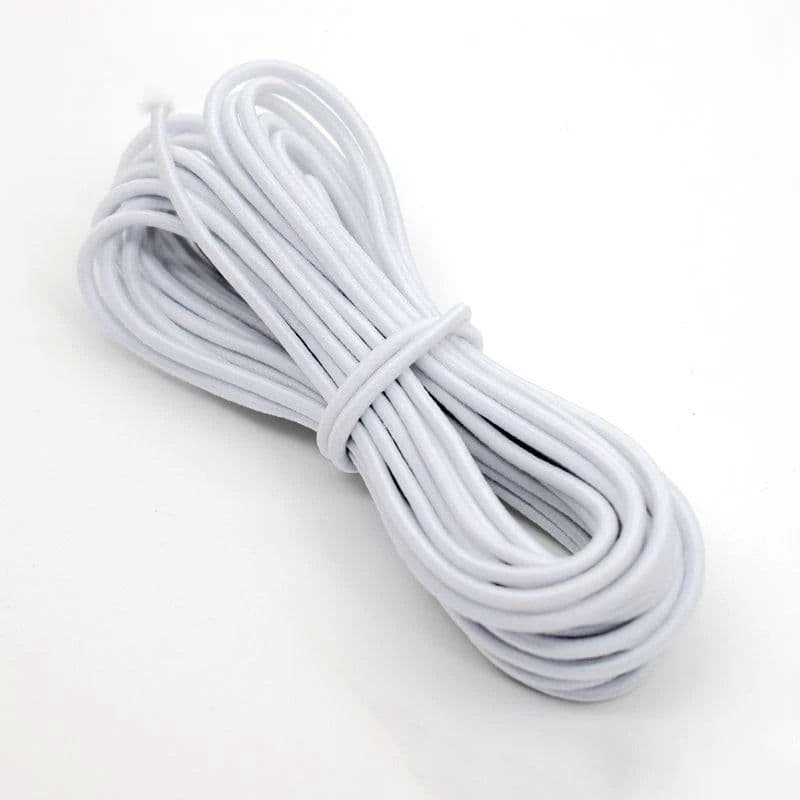 image-1/2/3/4/5mm High-Quality Round Elastic Band Cord Elastic Rubber white black Stretch rubber For Sewing Garment DIY Accessories