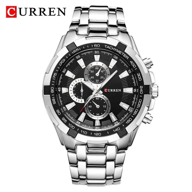 image-CURREN 8023 Quartz Watch Men Waterproof Sport Military Watches Mens Business Stainless Steel Wristwatch Male Clock reloj hombre