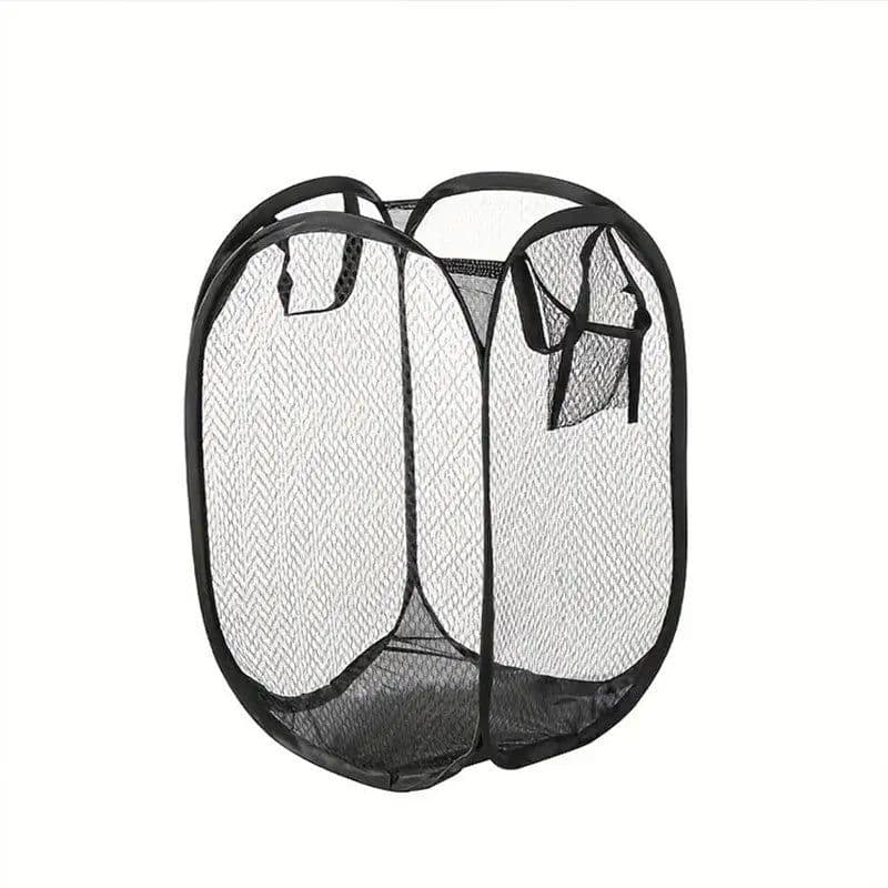 image-Mesh Pop-up Laundry Basket, Laundry Basket, Foldable Dirty Clothes Storage Basket, Large Capacity Storage Basket