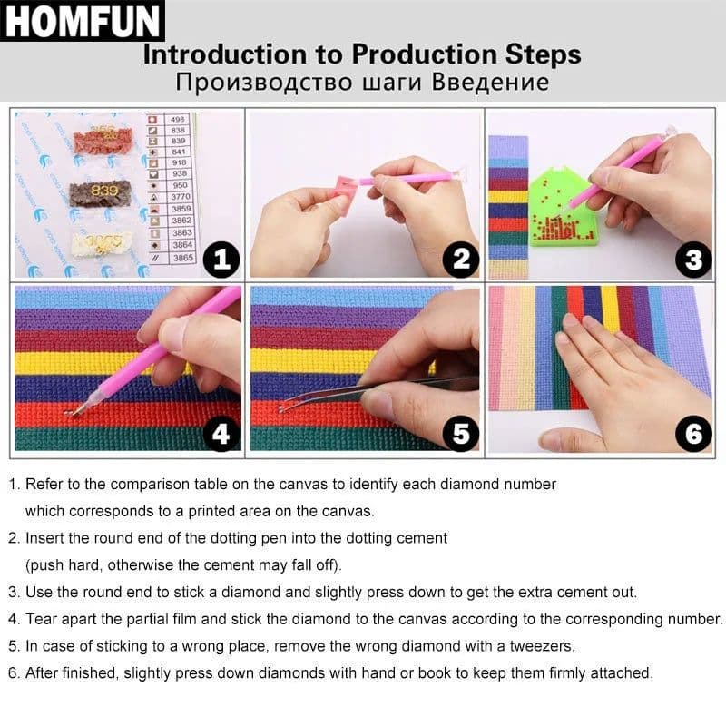 image-HOMFUN Photos Custom Make Your Own Diamond Painting Custom Full Drill Daimond 5d DIY Painting embroidery Cross Stitch Pasted